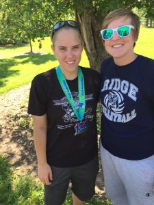 After completing my first half marathon on June 7, 2015.